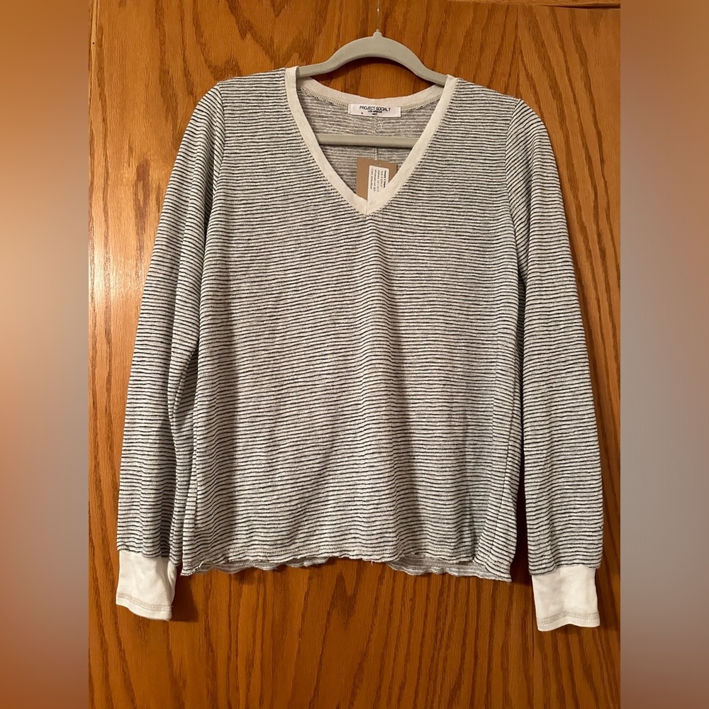 Project Social T Deeply V Striped Long Sleeve - NWT - Size S